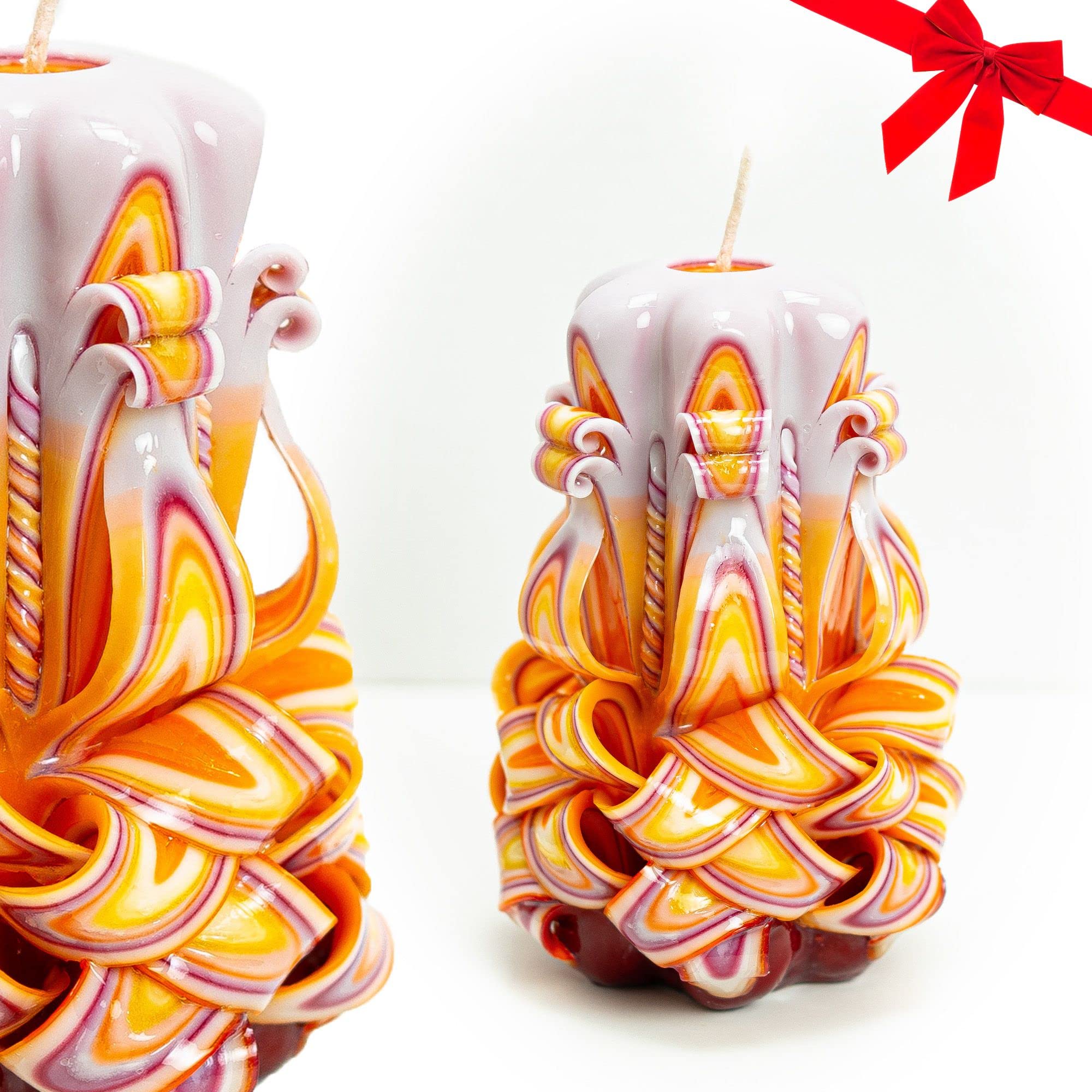 Amazon.com: Carved Candle Artisan Handmade Decorative Dipped