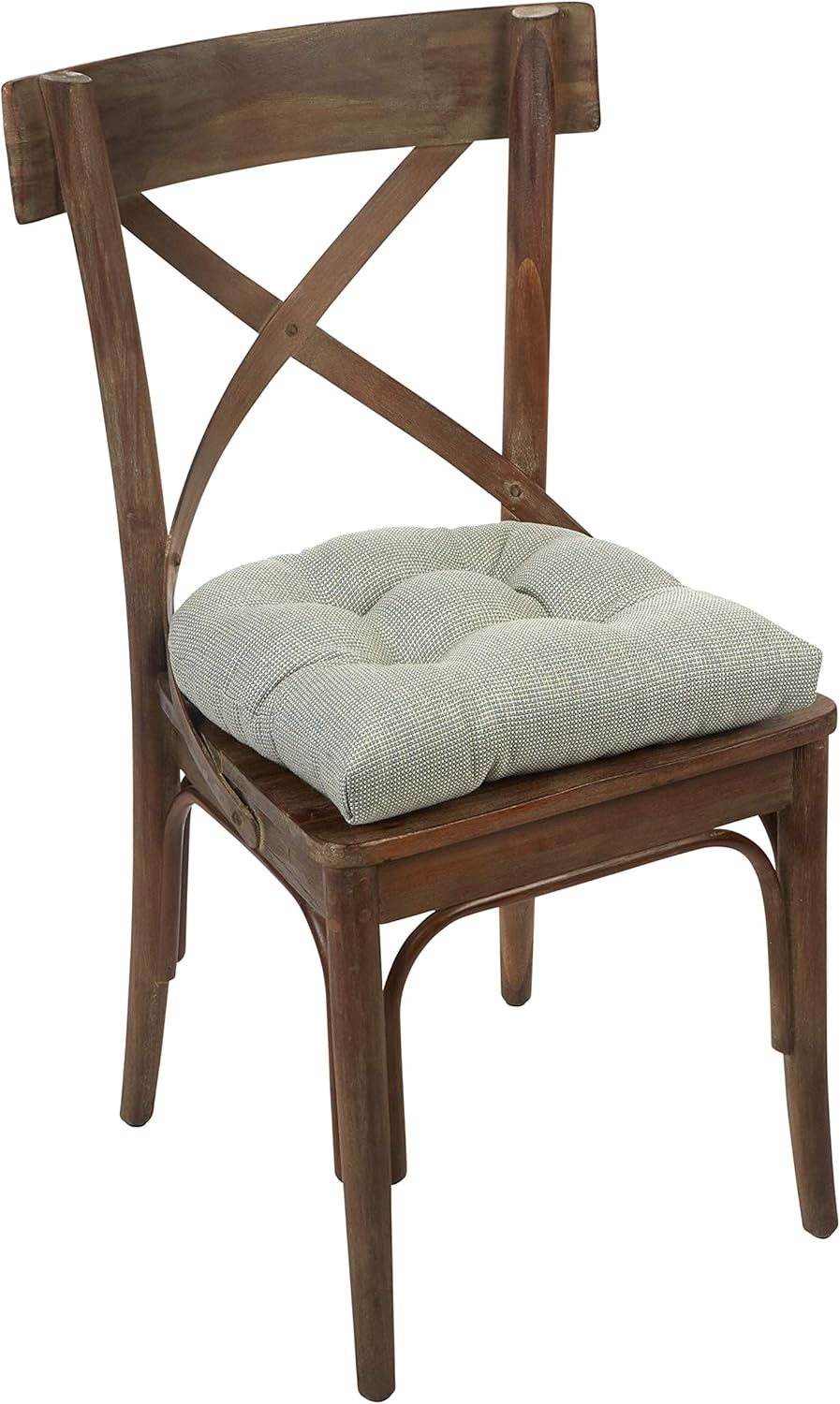Solid Spa Polyester Non-Slip Dining Chair Cushions, 15x15 Inches, 4 Pack