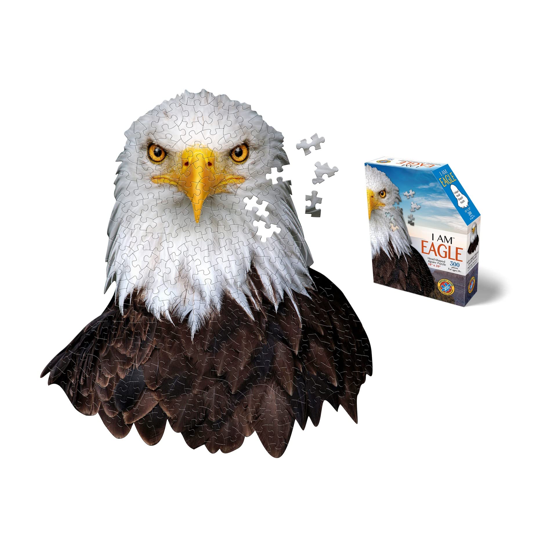Madd Capp Puzzles - I AM Eagle - 300 Pieces - Animal Shaped Jigsaw Puzzle