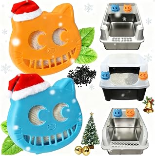 2 Sets Pet Deodorizer Kit, Odor Trap for Stainless Steel Litter Box, Eliminates Home Odors, Pet Odor Remover for Self Cleaning Cat Litter Box