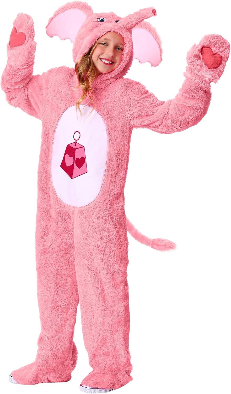 Care Bears Lotsa Heart Elephant Costume Jumpsuit with Hood, Mitts, and Foot Covers