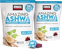 Vista 13 de Force Factor Amazing Ashwa para aliviar el estrés, memoria, enfoque y apoyo inmunológico, suplemento de Ashwagandha con KSM-66 Ashwagandha