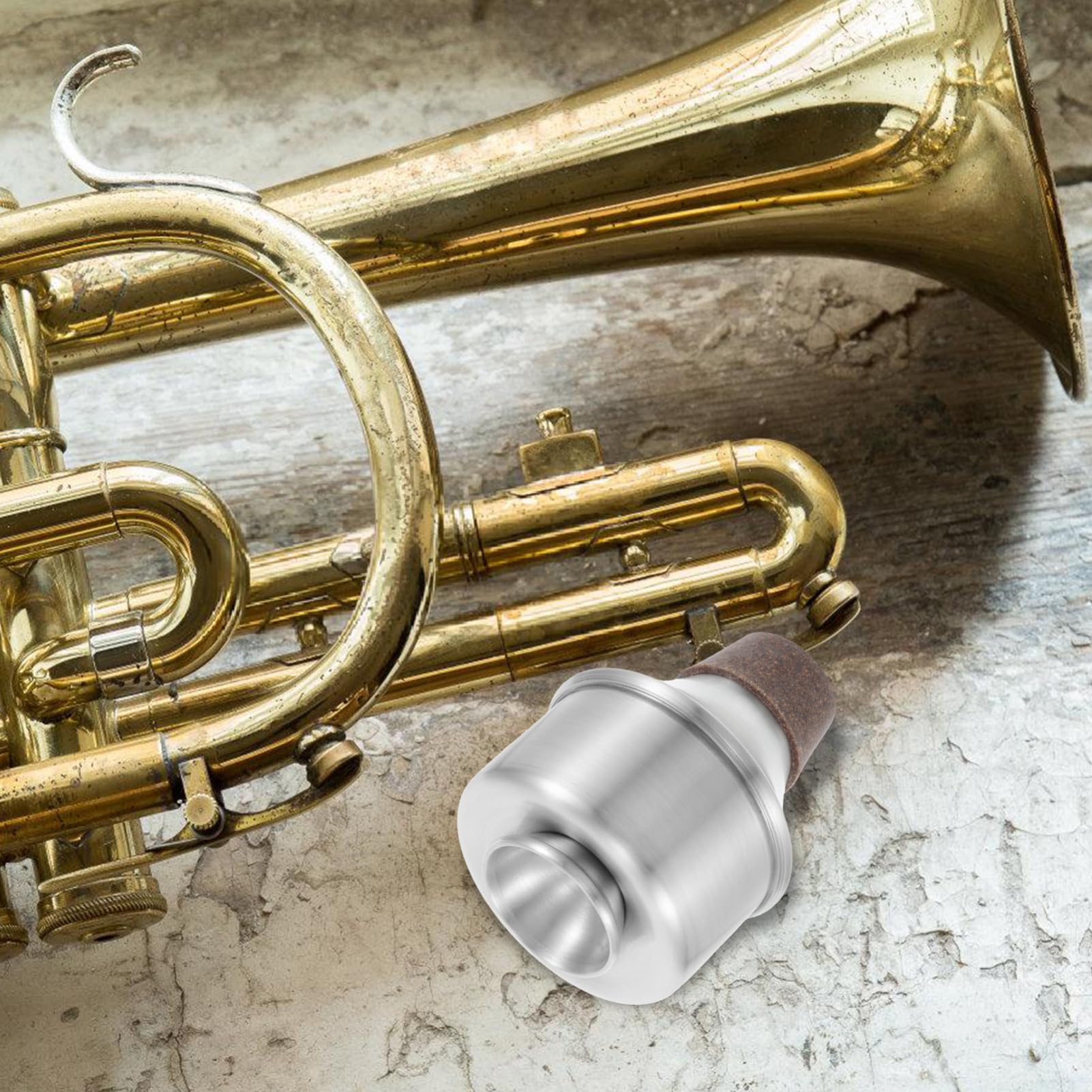 BESTonZON Sordina Dritta in Metallo Per Tromba Sordina Leggera Per Principianti Sostituzione in Alluminio Accessori Per Esercitarsi La Tromba