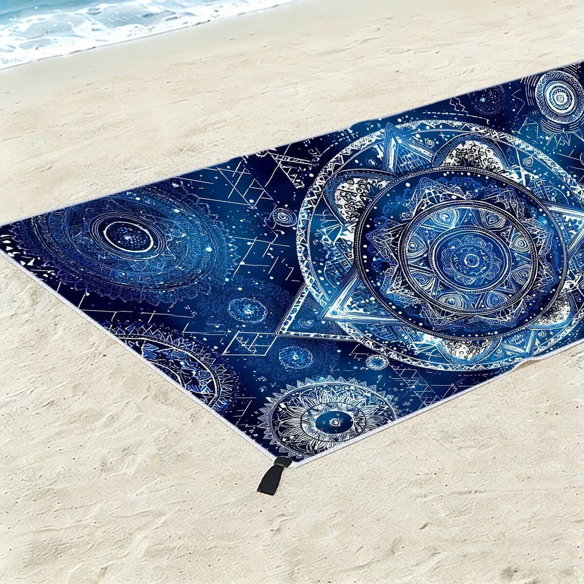 Serviette de Plage Microfibre, Serviette de Bain Grande Taille 90x180cm, Lot de 2 Séchage Rapide Drap de Bain Mandala, Anti Sable Serviettes de Plage Microfibre pour Voyages Sport, Cadeau Femme -3664
