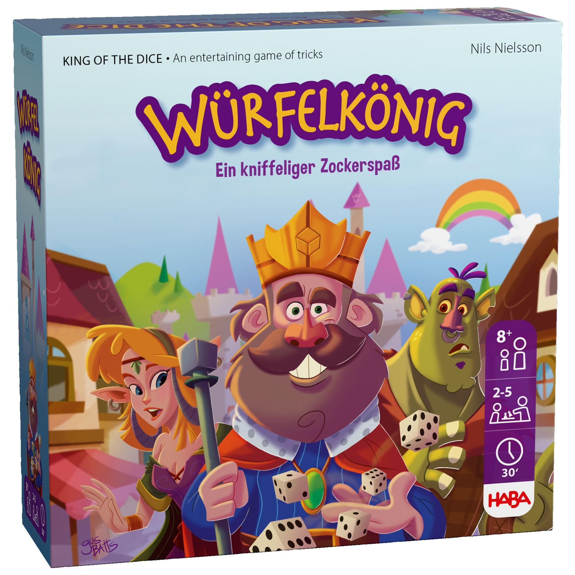 Cube King - Tricky Dice and Card Game for 2-5 Players - Exciting Board Game for the Whole Family - From 8 Years - Ideal as a Small Gift - 1303485001