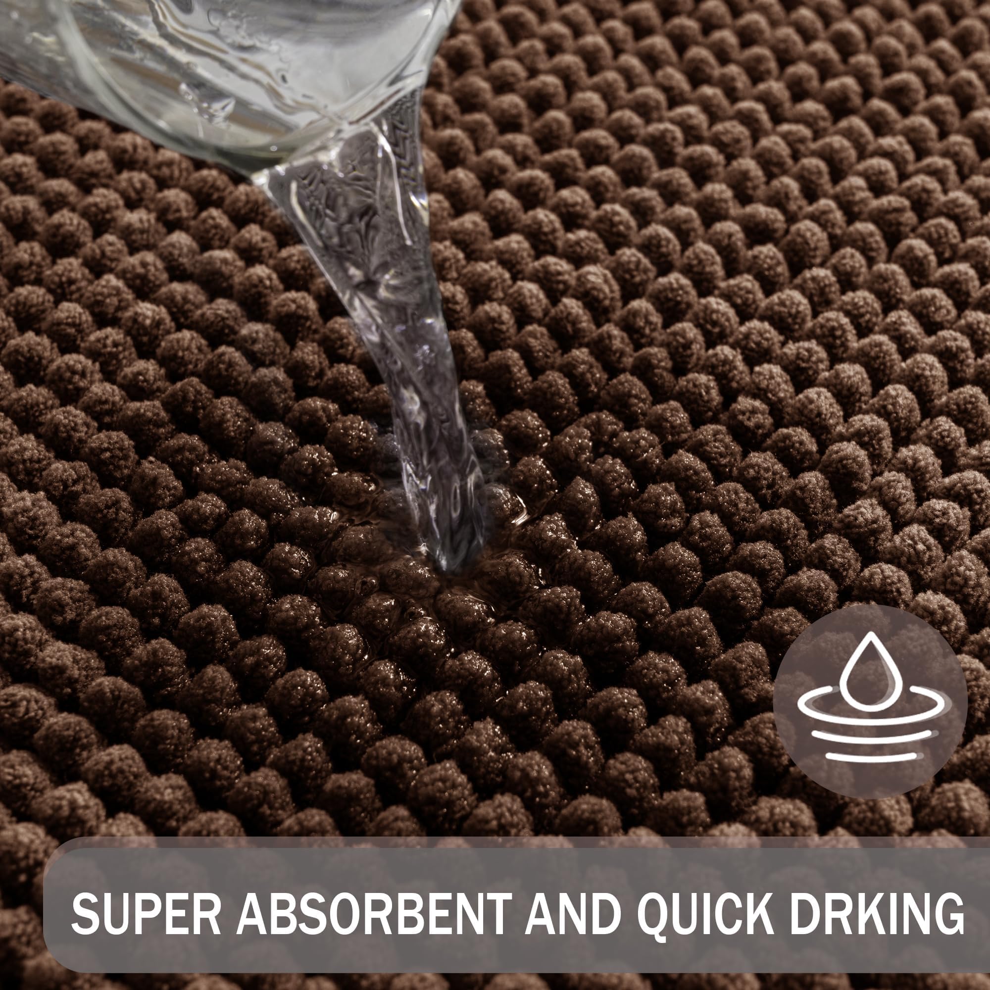 Zacht Absorberende Badkamermat - 60 X 90 Cm - Antislip - Wasbaar In De Wasmachine Donkergrijs