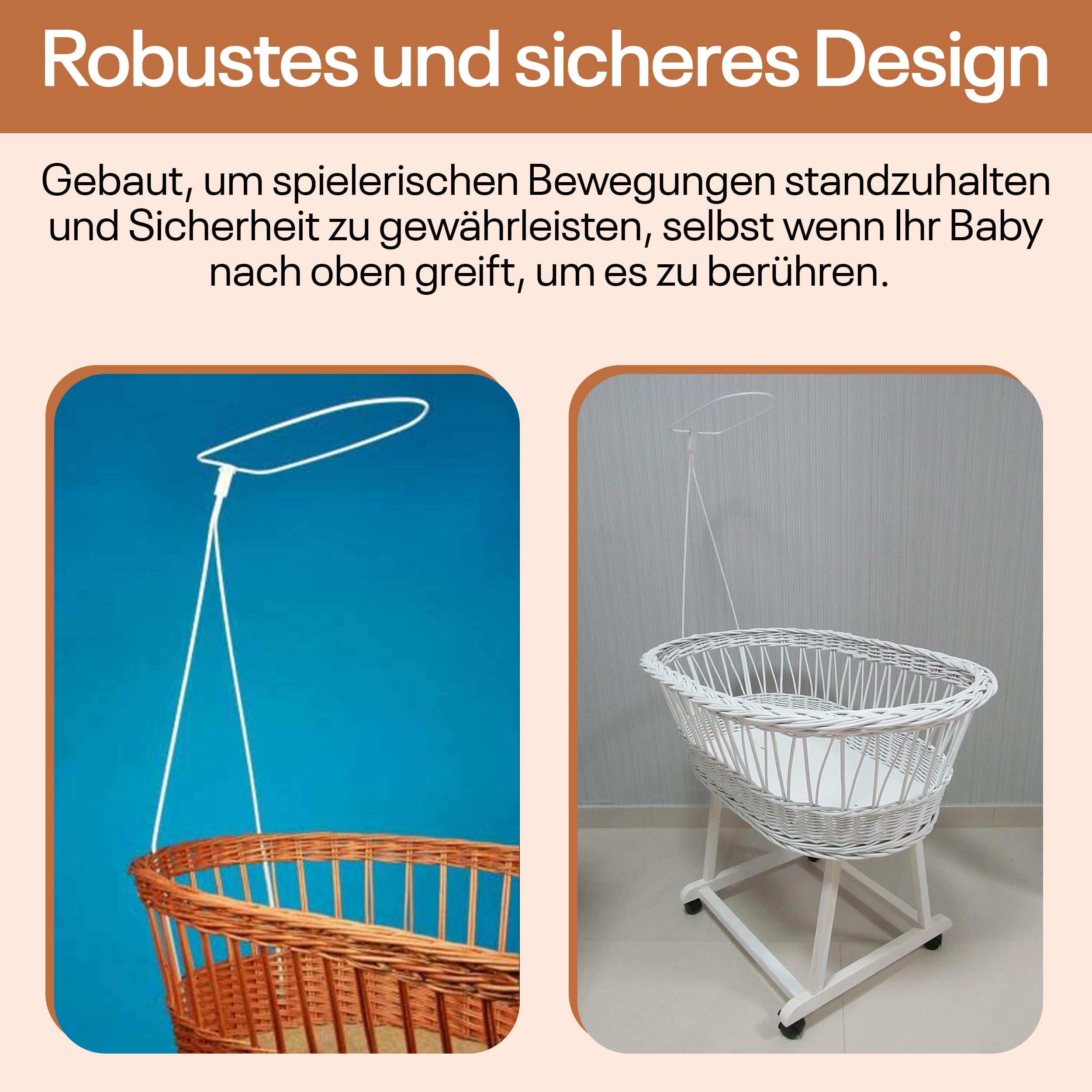 betthimmel stange | Himmelstange babybett | Himmelstange für Wiege | betthimmel stange | Himmelstange Gerade | himmelstange puppenwiege | himmelstange babybett mit fuß einfach montierbar