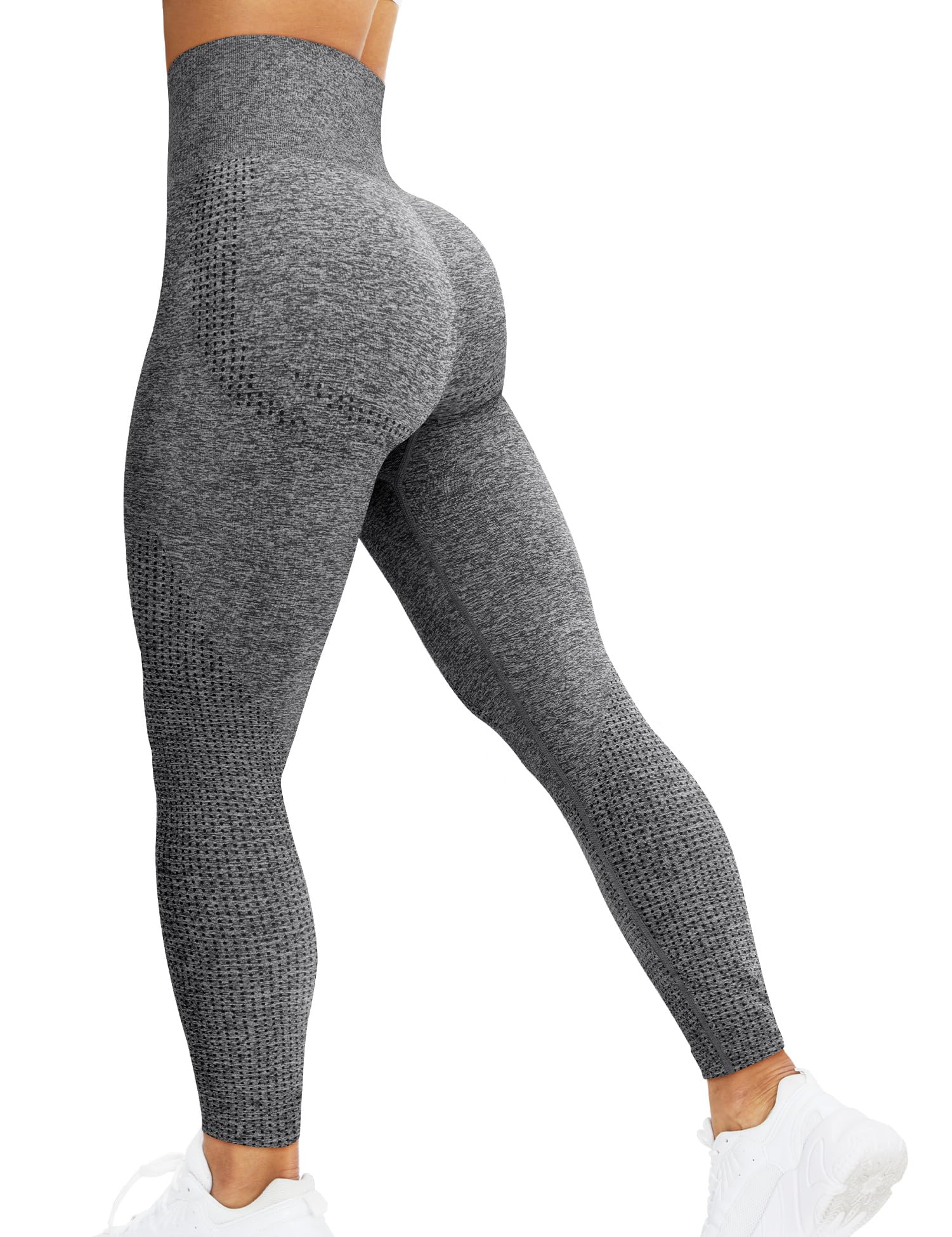 corcoar Sport Leggings Damen Hoch Taille Seamless Blickdicht Leggings Booty Lifting Po Push Up Gym Yoga Sporthose