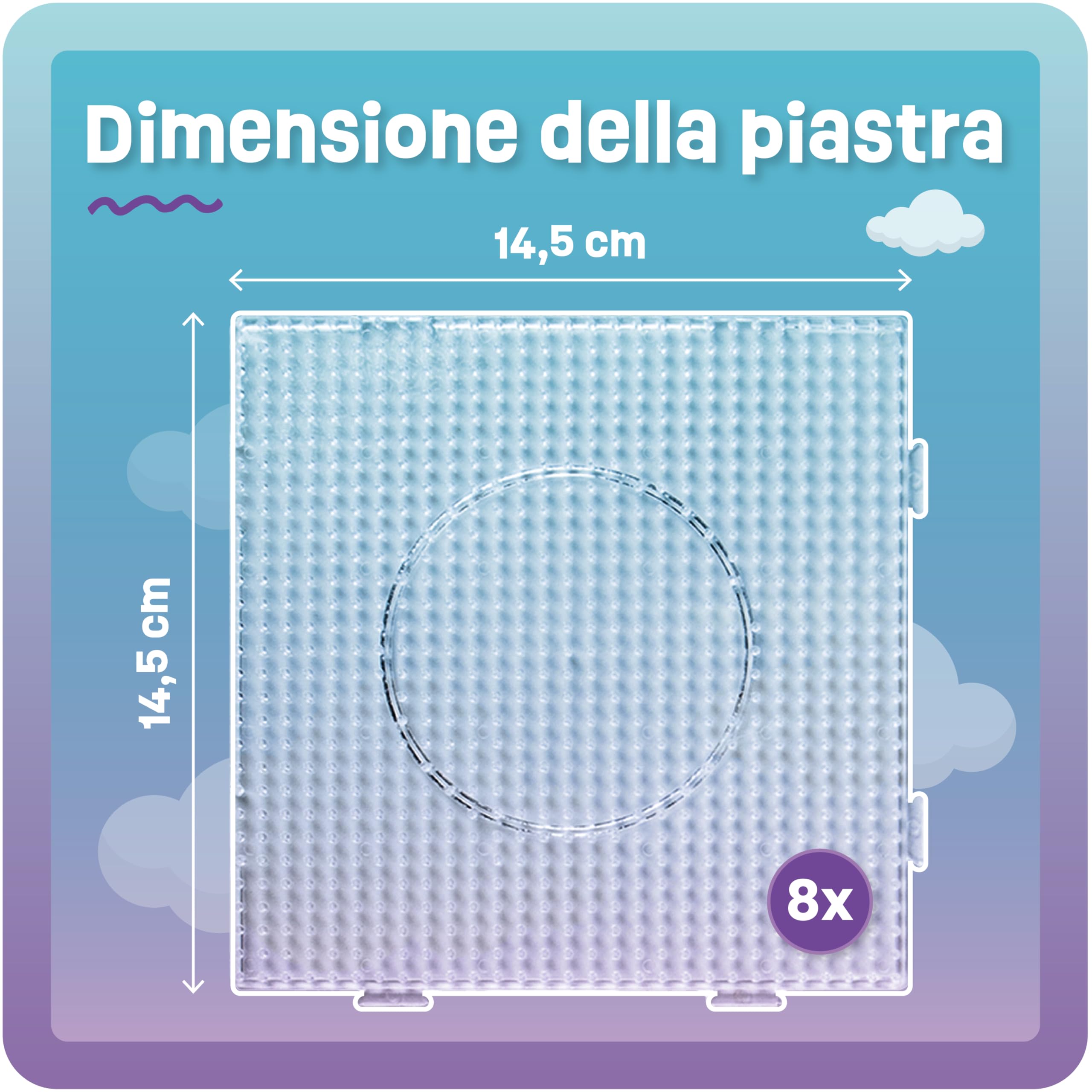 Kasanni 10000 Perline da Stirare, Set di 20 Colori con Guida per l'Utente, Vassoio per Perline Calde e Stencil per Regali Creativi Fai da Te (5mm