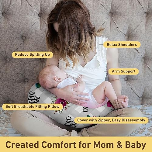 Miniatura 88 de Funda de almohada de lactancia para bebé, fundas suaves de lactancia con nombre, funda de almohada de lactancia materna para alimentación