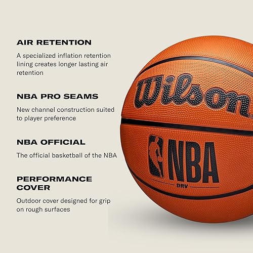 Miniatura 5 de WILSON NBA DRV Series Baloncesto Azul,Marrón,Gris,Azul/Naranja,Verde,Menta,Rojo -,https://www.amazon.com/dp/undefined