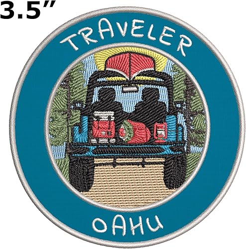 Miniatura 8 de Parche bordado de Oahu de alta calidad para planchar o coser, emblema decorativo para manualidades, recuerdo de vacaciones, equipo de viaje, ropa,