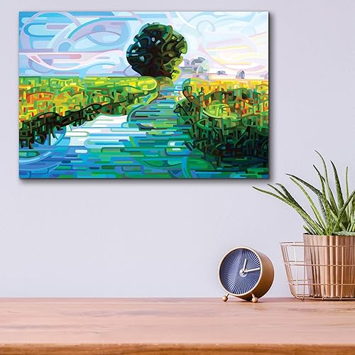 Miniatura 8 de Epic Art 'Ebb and Flow' de Mandy Budan, arte de pared de vidrio acrílico, 16 x 12 pulgadas