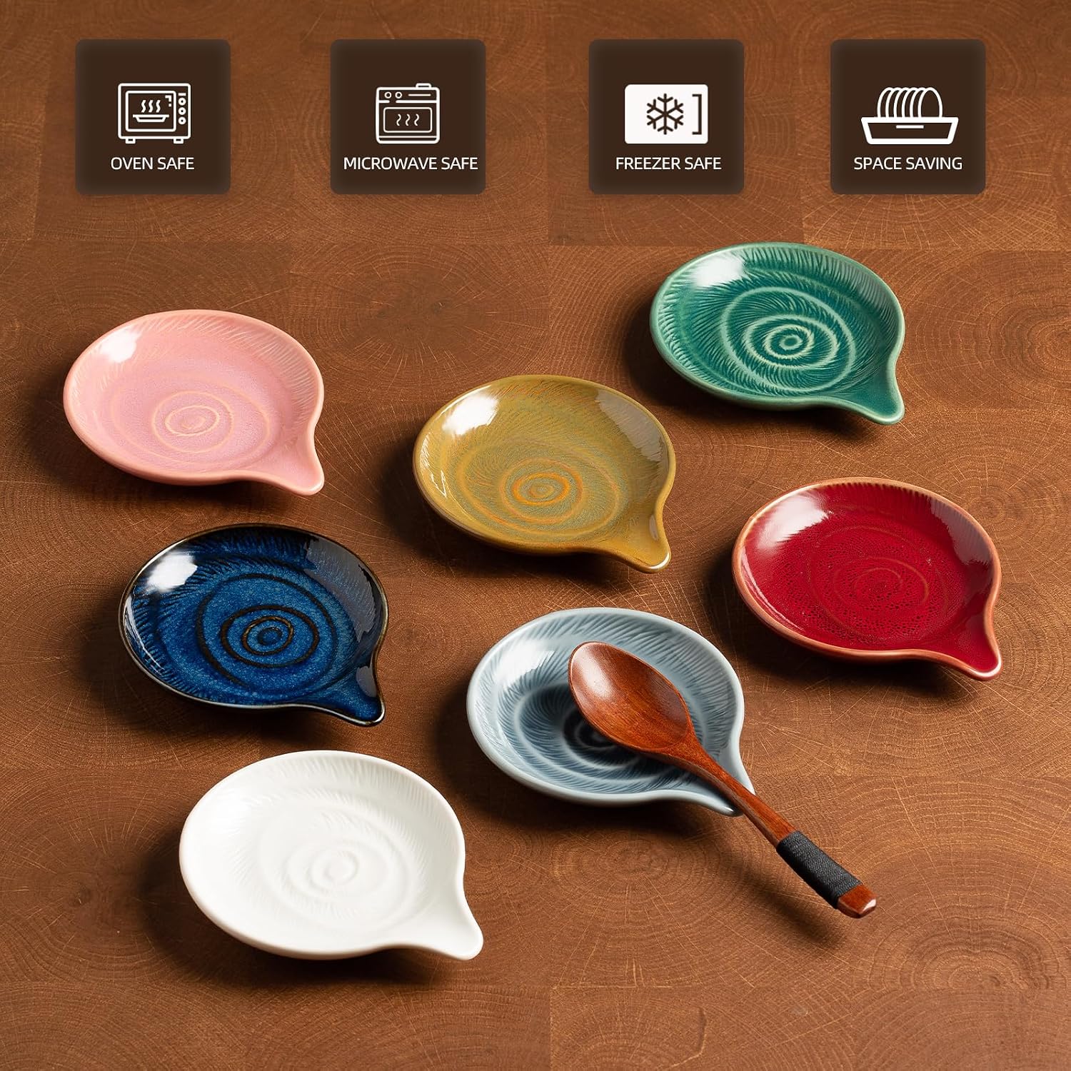 Ceramic Spoon Rest for Stove Top, Utensil Holder, 5 Inches image 3
