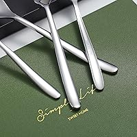 Vista 7 de Cucharitas de 6 cucharas de cubiertos de acero inoxidable, cucharas pequeñas de acero inoxidable, cucharas de té para el hogar, cocina