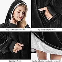 Vista 4 de Felicigeely Blanket Hoodie Wearable Blanket Sweatshirt Oversized Hooded Blanket Sweater Gift for Women