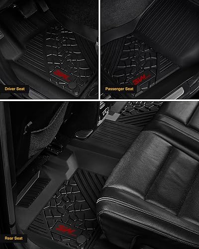 Miniatura 3 de 3W Alfombrillas compatibles con Jeep Gladiator 2020-2024, revestimiento de TPE de ajuste personalizado para todo tipo de suelos para Jeep Gladiator,