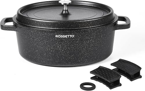 ROSSETTO 6,3L Cocotte ovale en fonte d’aluminium, revêtem…