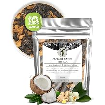 Nelsons Tea - Coconut Ginger Vanilla - Oolong tea, puerh tea, cardamom seeds, ginger root, turmeric, cinnamon, ginger, clove, nutmeg, allspice, and black pepper Sample 0.5 Oz