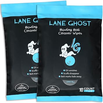 Bowling Ball Cleaner Wipes | USBC Approved | Cleaning Cloth for Oil, Dirt, Grime, Scuff, and Belt Marks | Resealable Pouch | Safe for All Balls | Restores Tack and Prolongs Lifespan of Ball