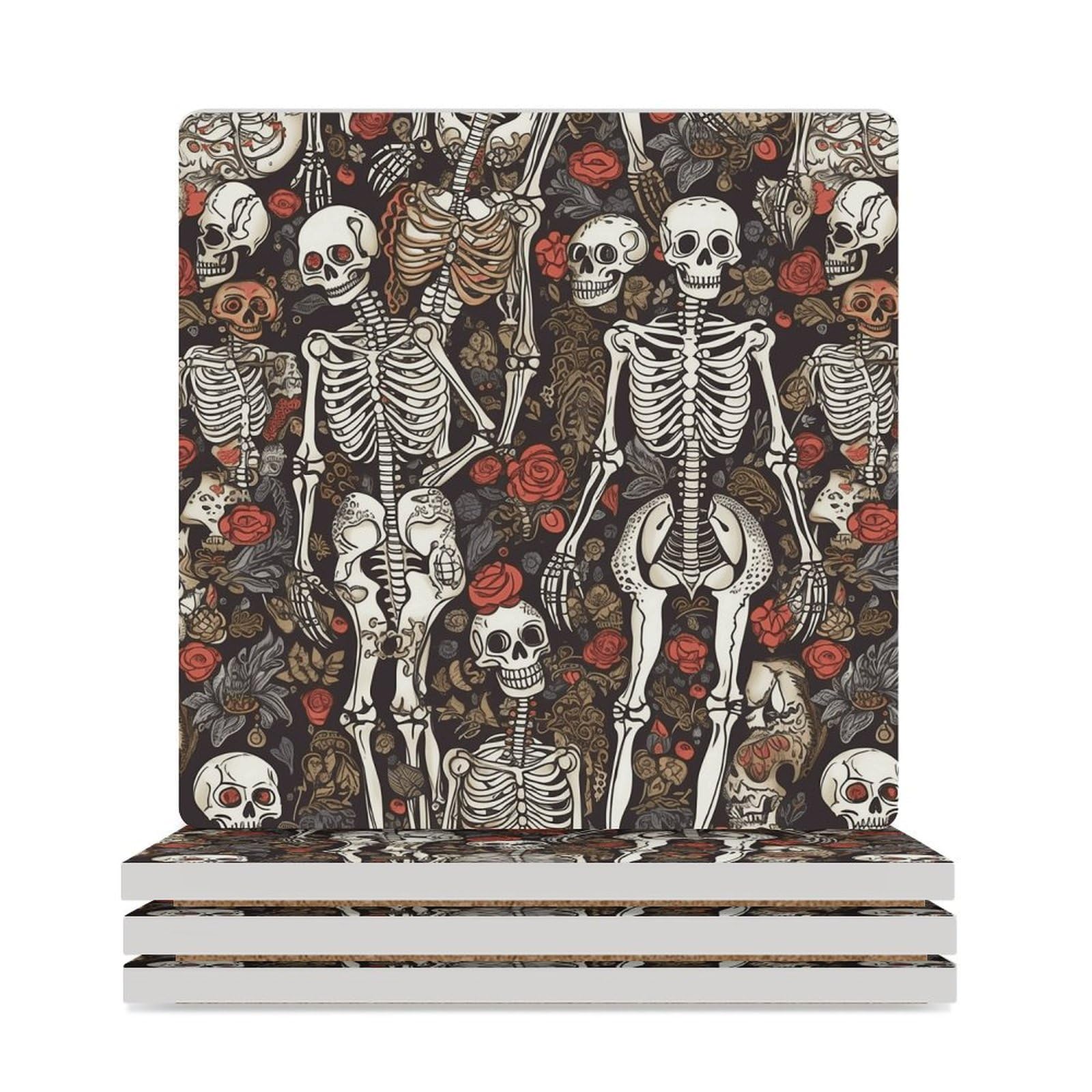 Dessous de verre squelettes ames se rencontrent deco table poetique