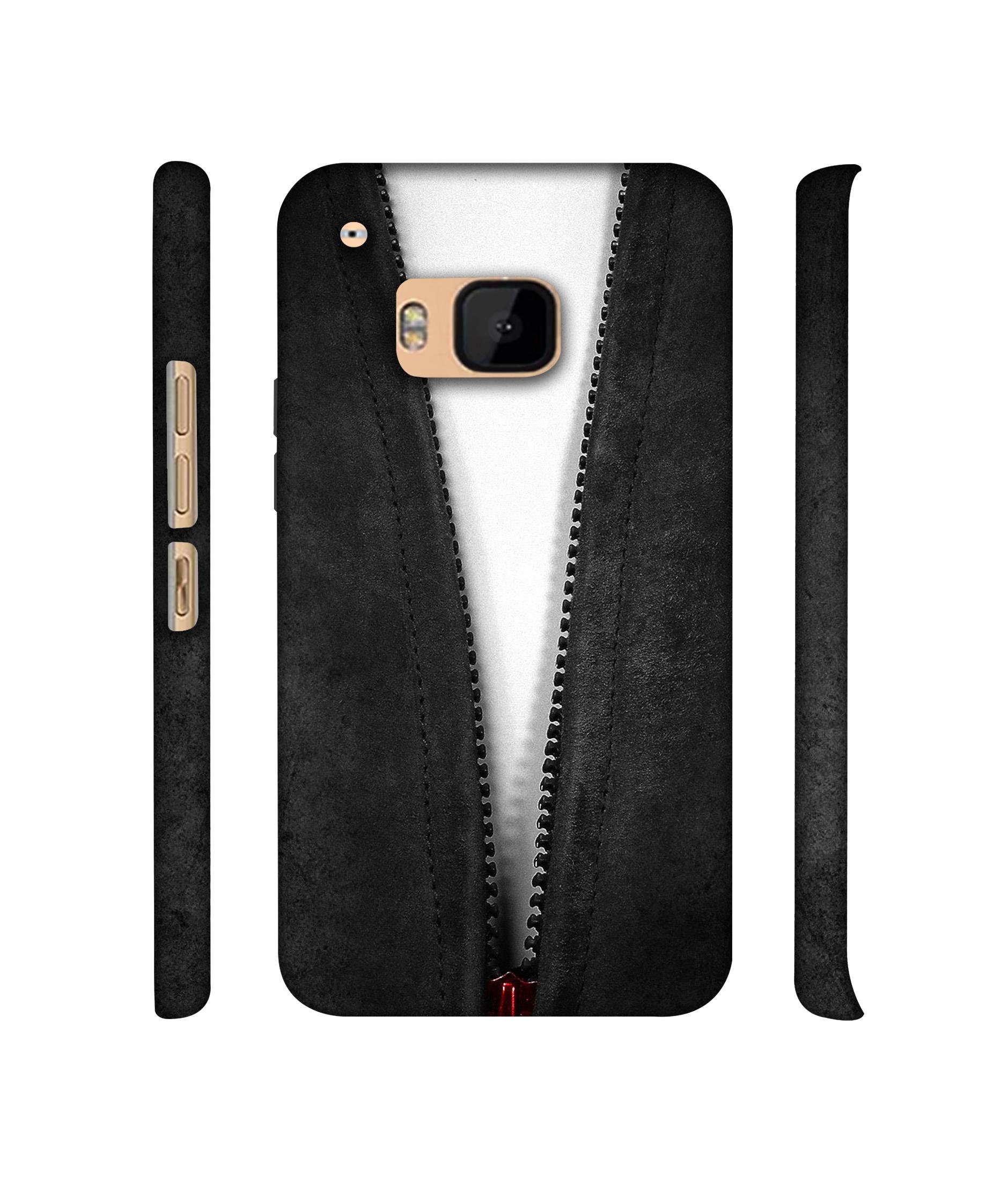 Casotec Zipper Designer 3D Printed Hard Back Case Cover for HTC One M9