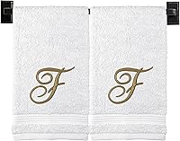 Vista 52 de Toallas de mano beige para baño, monogramadas, toallas turcas de algodón de lujo, bordadas en Estados Unidos, juego de 2, elige el color y la letra