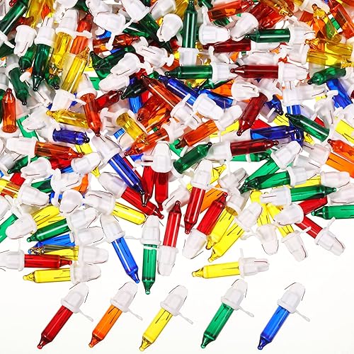 Miniatura 3 de 500 bombillas de repuesto de Navidad de 2.5 V, 0.425 W, 0.17 amperios, repuesto para tira de luces, suministros de decoración al aire libre (base