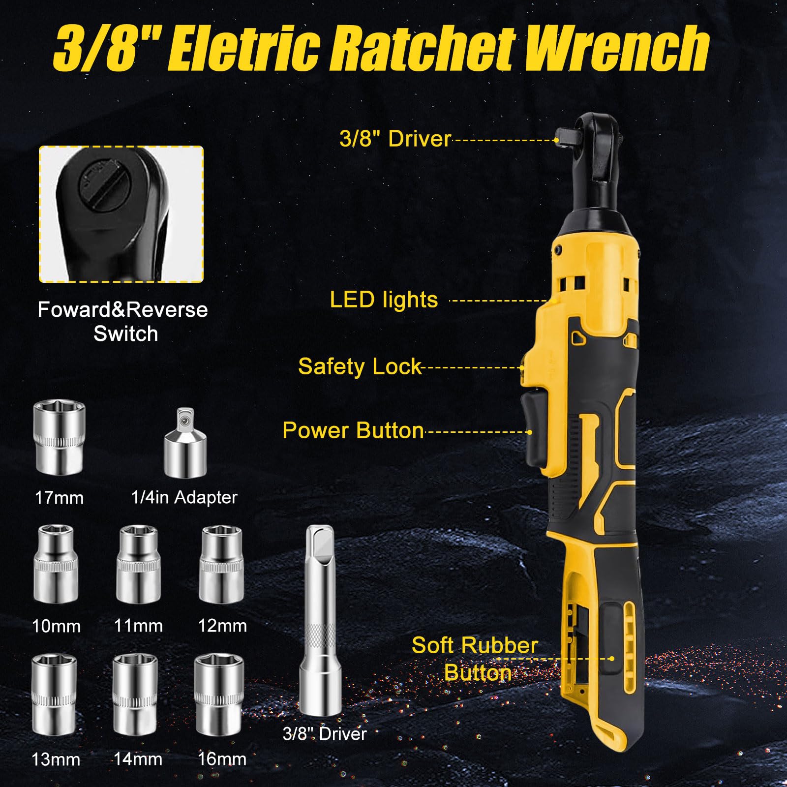 3/8" Ratchet Wrench for Dewalt 18V/20V - Image 2