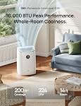 DREO Portable Air Conditioners, 10,000 BTU ASHRAE (6,000 BTU DOE) Smart AC Unit for Room with Drainage-free Cooling, APP/Voice/Remote, Fan & Dehumidifier, Quiet Standing AC for Bedroom, AC319S New