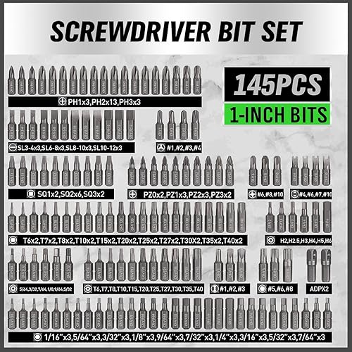 Miniatura 4 de SWANLAKE 232-Piece Ultimate Screwdriver Bit Set, Cr-V Impact Driver Bit Set, Includes Security Bits, Nut Driver, Ratchet Wrench and Bits Holder