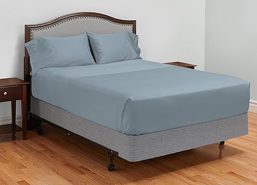 Miniatura 2 de MyPillow Sábanas de percal matrimonial, color azul polvo