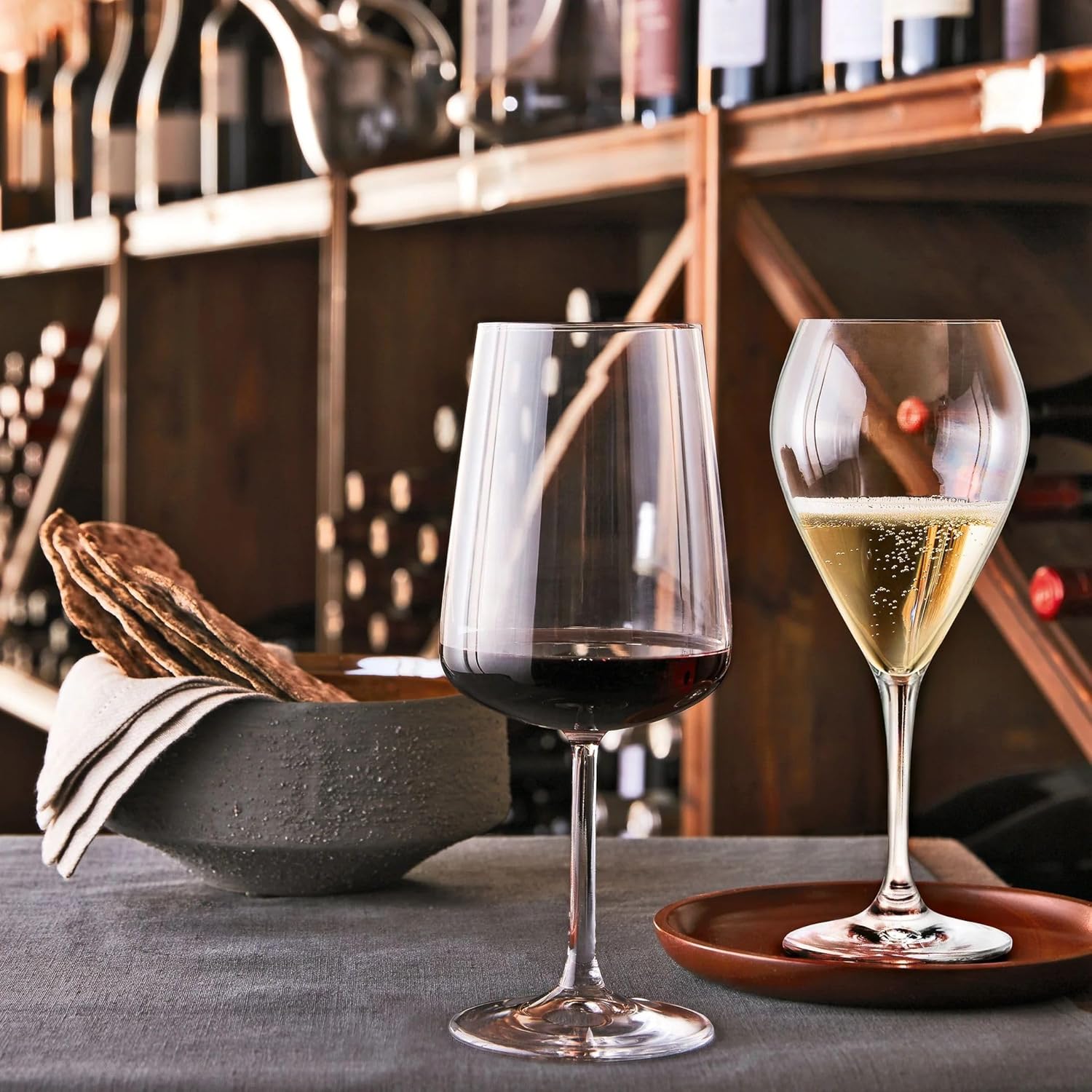 Bormioli Rocco Riserva 13.25 oz. Sparkling Wine Glasses, Clear, Set of 6