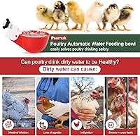 Vista 2 de Vasos para bebedero de pollo (paquete de 8/rojo) – Alimentador automático de agua grande para pollos para patos, pollitos, pavos, codorniz, conejos