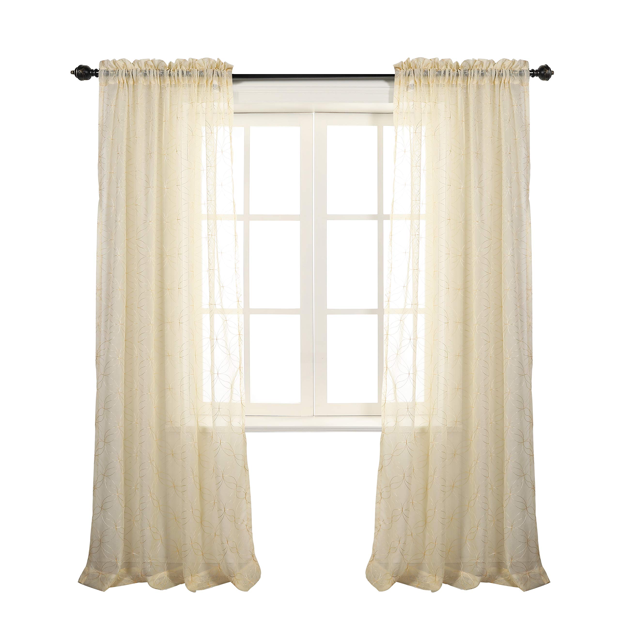 Buy Peach Sheer Curtains Curtains & Drapes