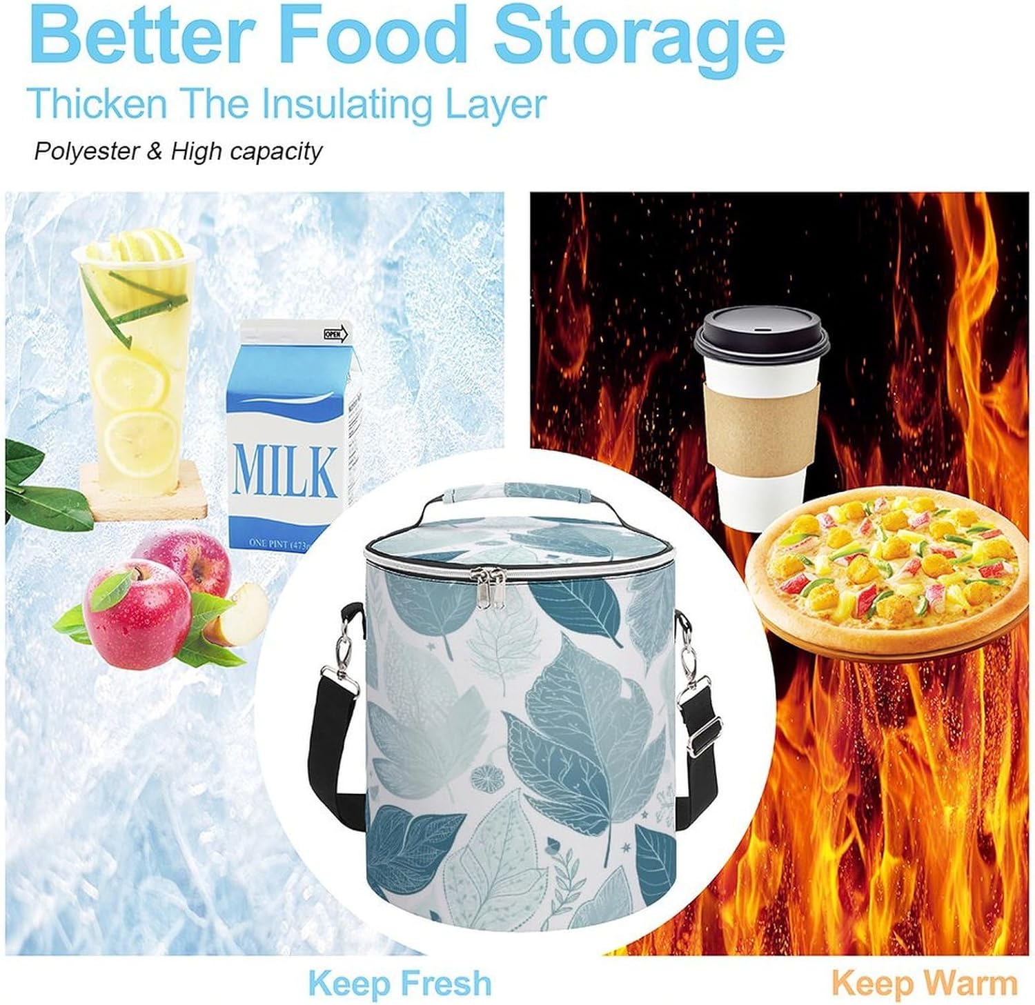 Soft Round Cooler Bags15L Collapsible Ice Chest Bag,Cute Frogprinted Portable Leakproof Insulated Travel Cooler Bag for Picnic,Beach,Outdoor Trip