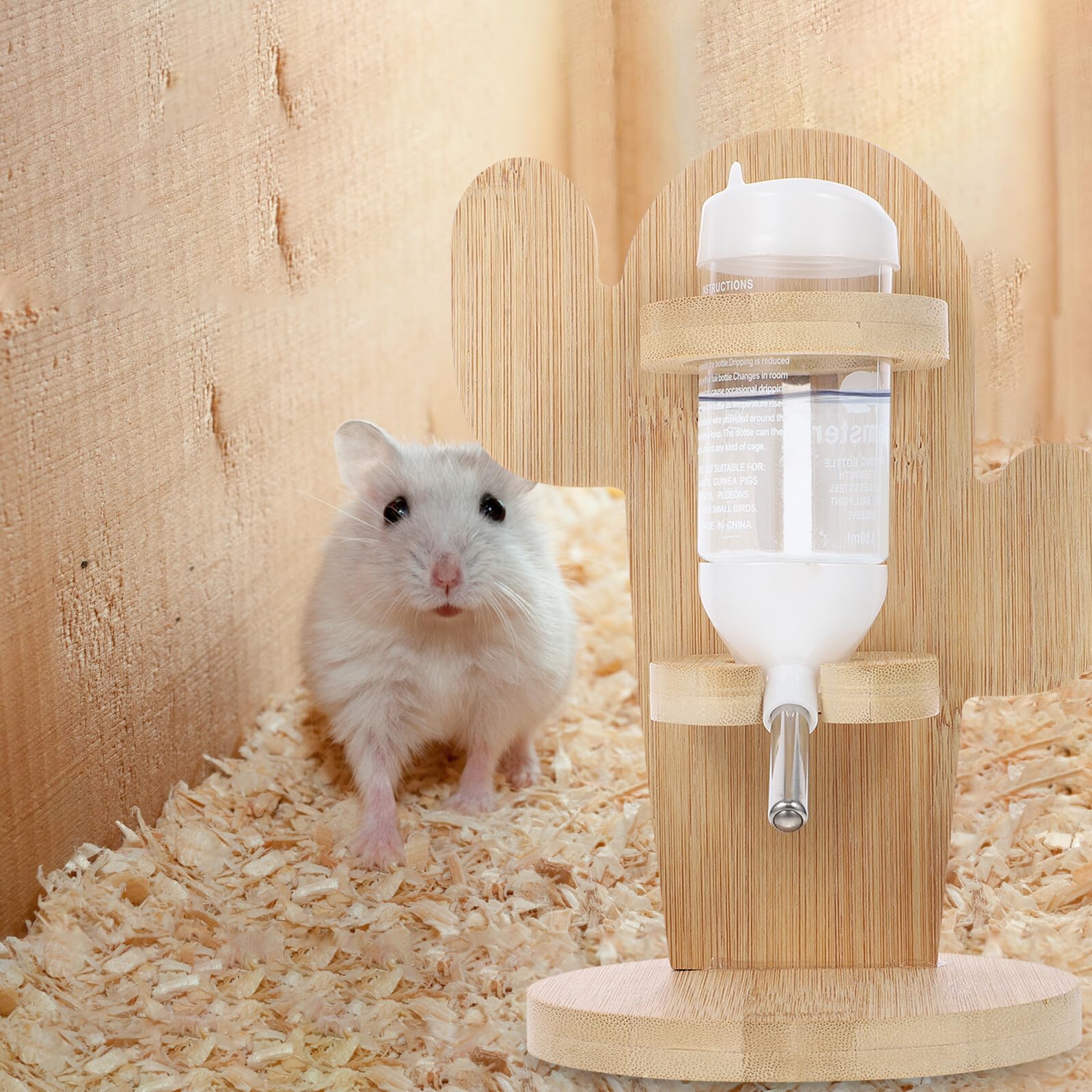 Homoyoyo Verschleißfeste Vertikale Hamster Wasserflasche und Kunststoff mit Auslaufsicherem Design und Leicht Ablesbarem Wasserstand für Kleintierkäfige Zufällige Farbe