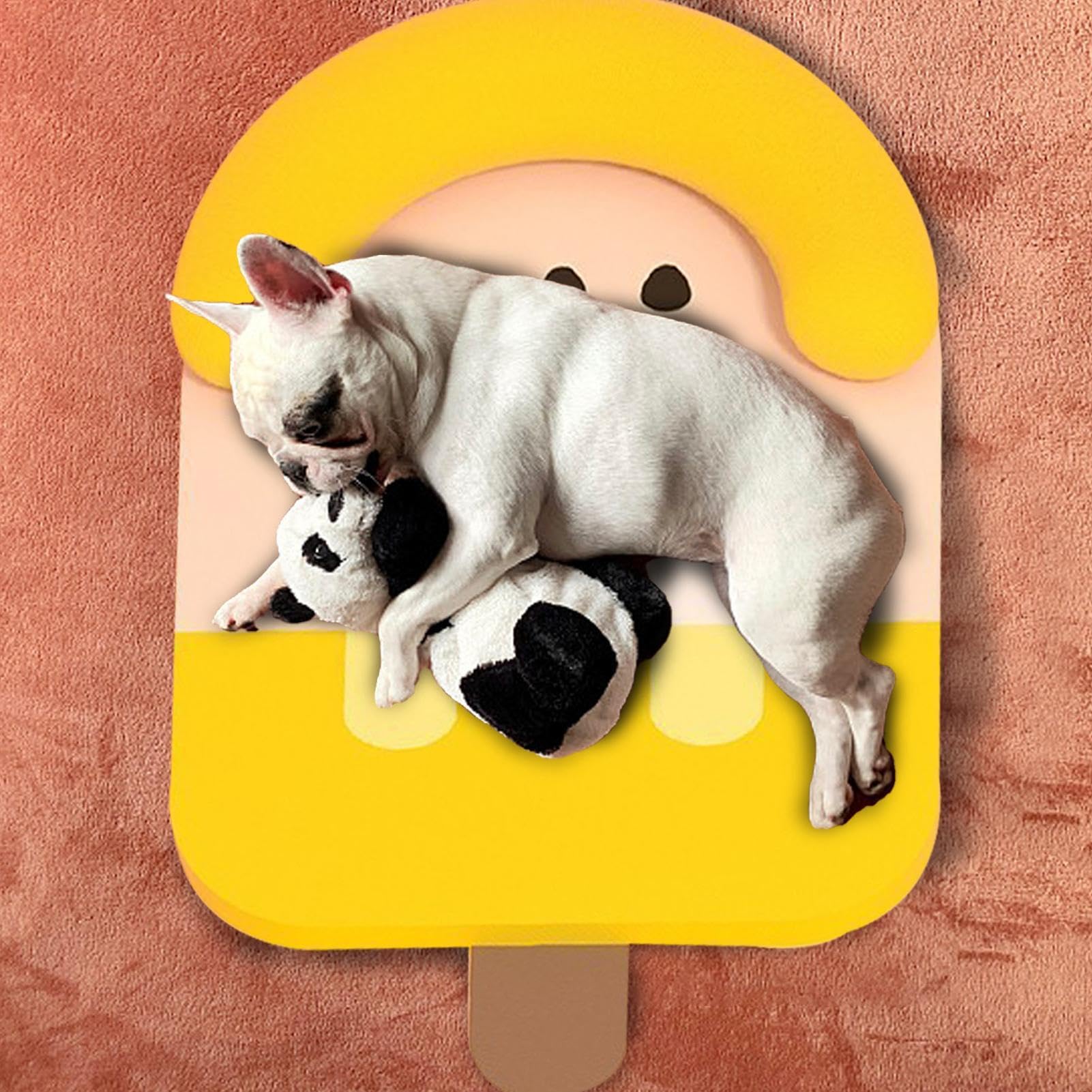 Alfombrilla de refrigeración para mascotas, con forma de paleta colorida | Cama impermeable para perro, manta de refrigeración cómoda y transpirable con almohada para el hogar, criadero