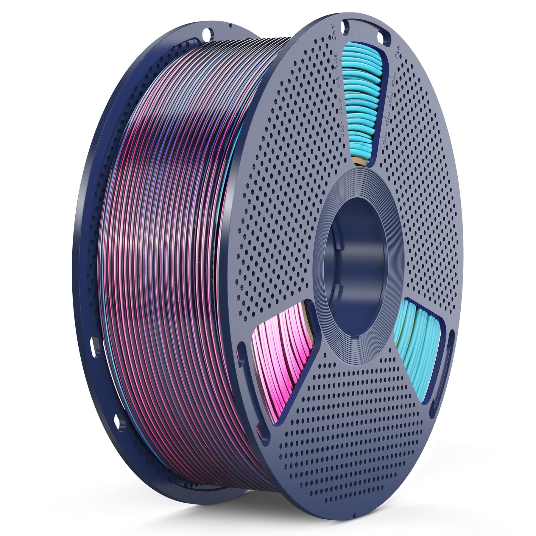 SUNLU Silk Quadruple Color PLA Filament, 1KG, (Red Yellow Green Black)