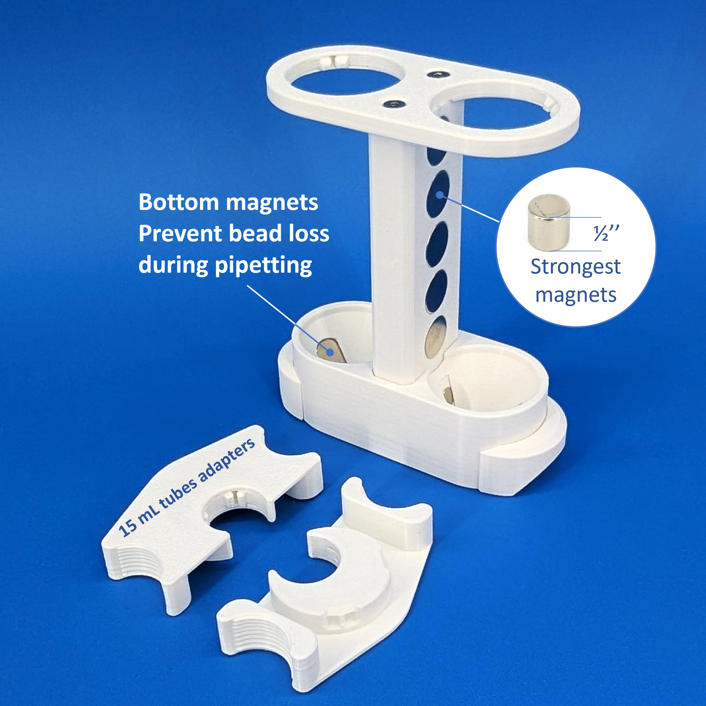 Separador magnético de rack para la purificación de ADN, ARN y proteínas, diseñado para tubos de 5, 15 y 50 mililitros