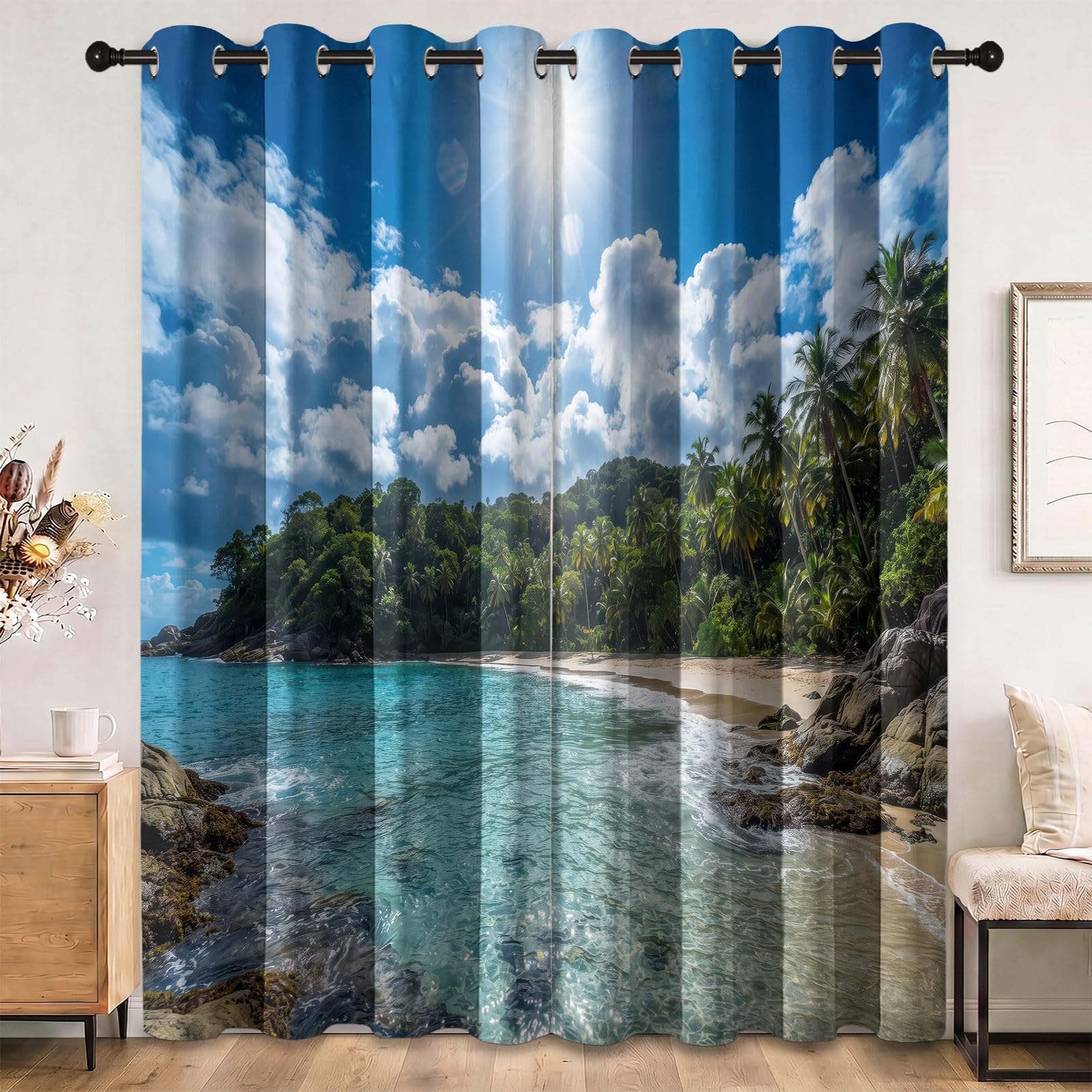 Natura Ocean Dżungla Zasłony zaciemniające 117L X 183H cm