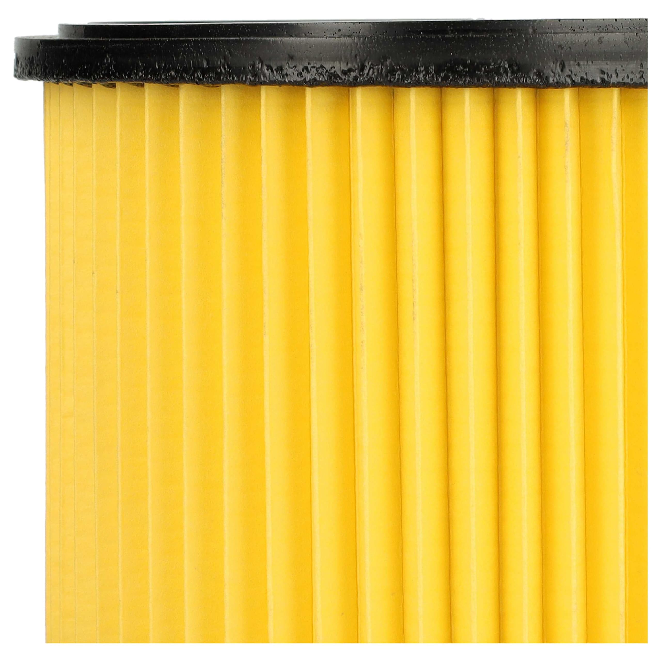 vhbw 8x Filtro plisado reemplaza Einhell 2342425 para aspiradora - amarillo negro