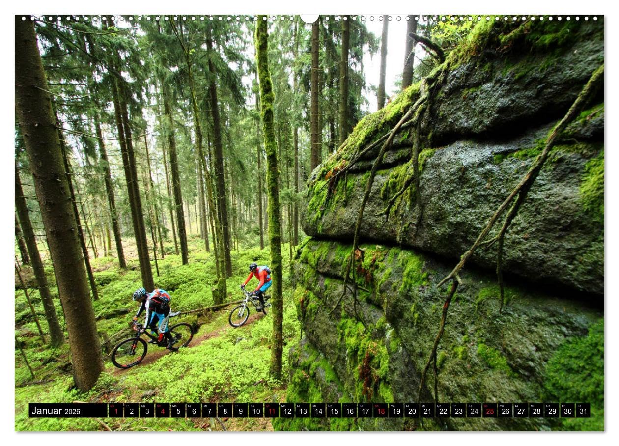 Mountainbike Traumpfade (Wandkalender 2026 DIN A2 quer), CALVENDO Monatskalender: 12 spannende Mountainbike Motive (CALVENDO Sport)