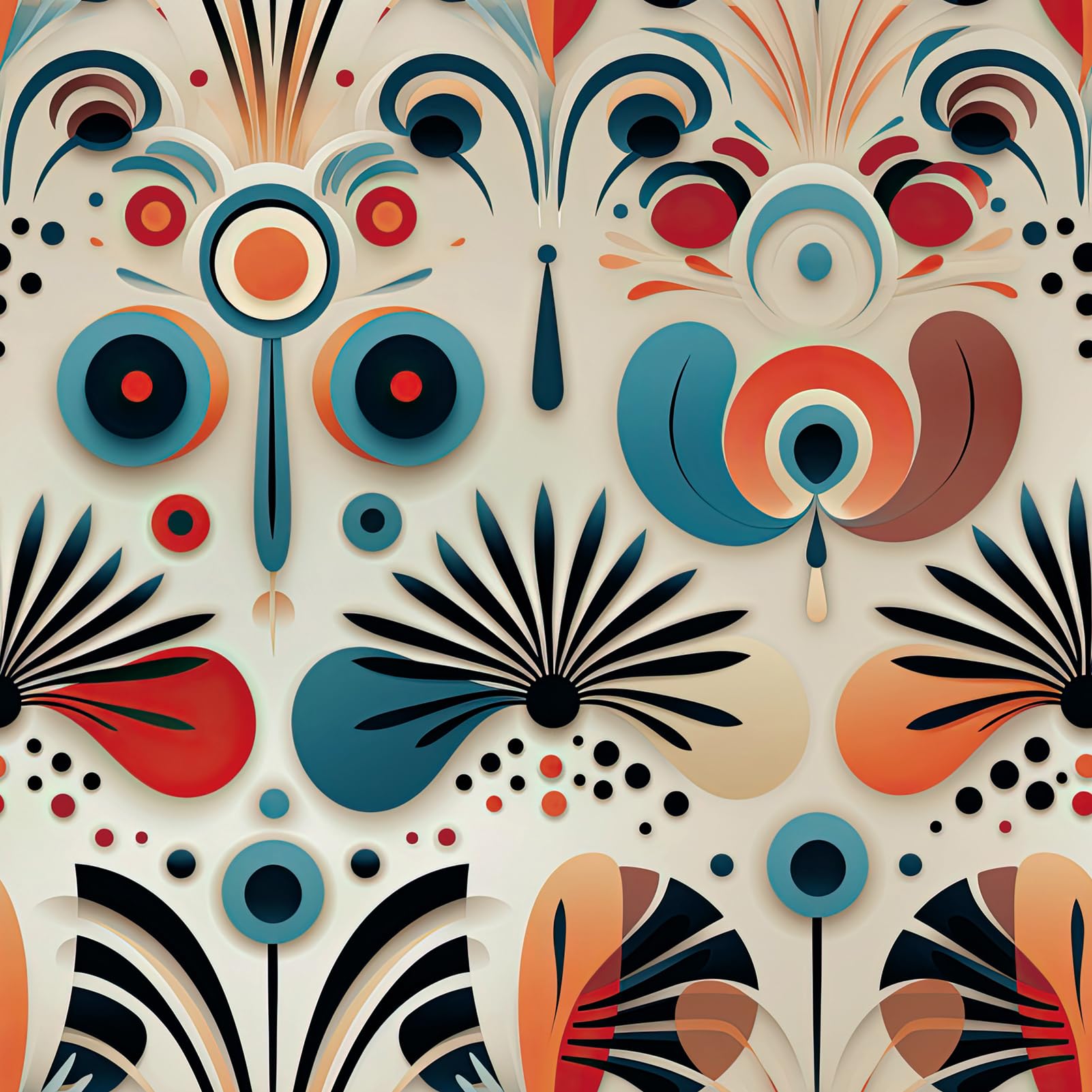 FLFK Vintage Wallpaper Peel and Stick Boho Abstract Botanical Wall Paper for Kitchen Bathroom Bedroom Dining Room Decor 16" x 64"