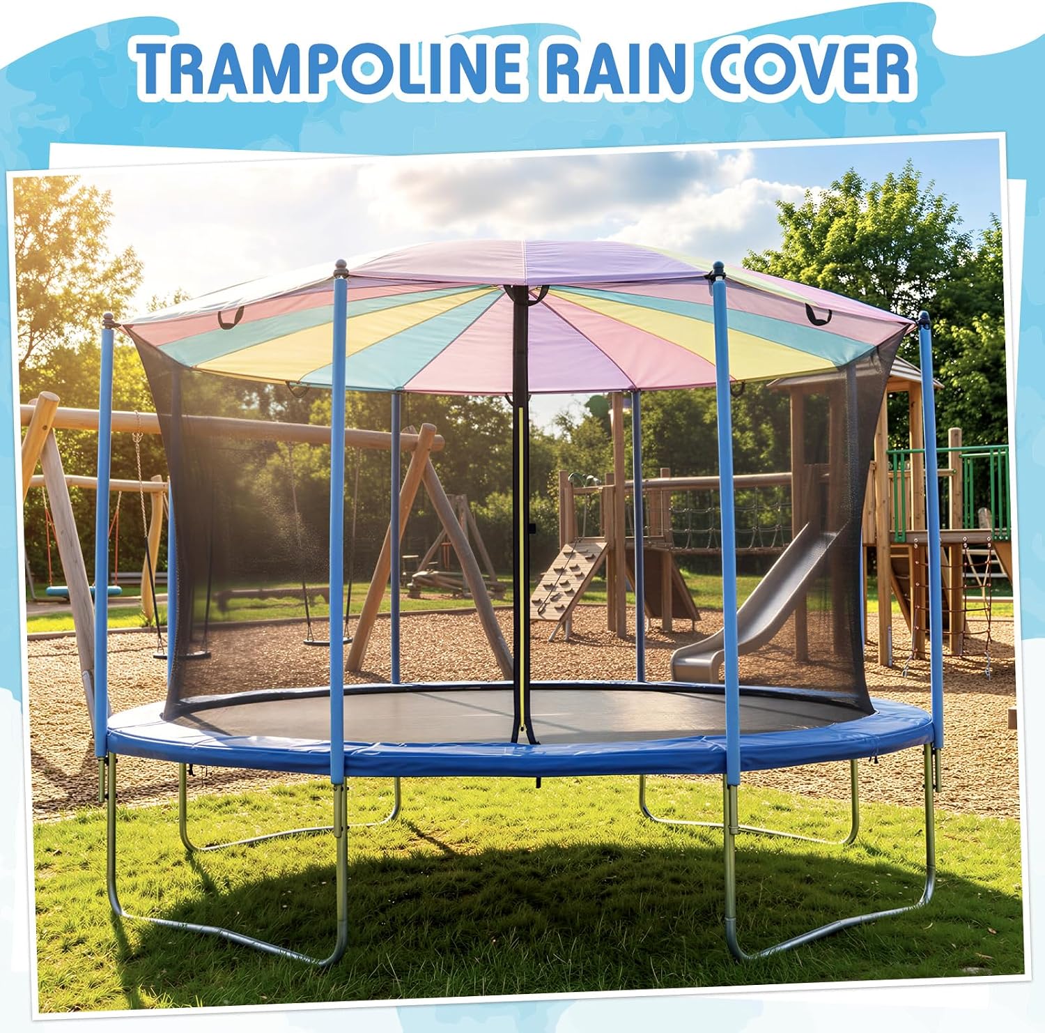 Arrowbash 1 Pcs Kids Play Parachute Rainbow Pastel Parachute Toy Tent Game for Children Gymnastics Cooperative Play and Outdoor Playground Activities
