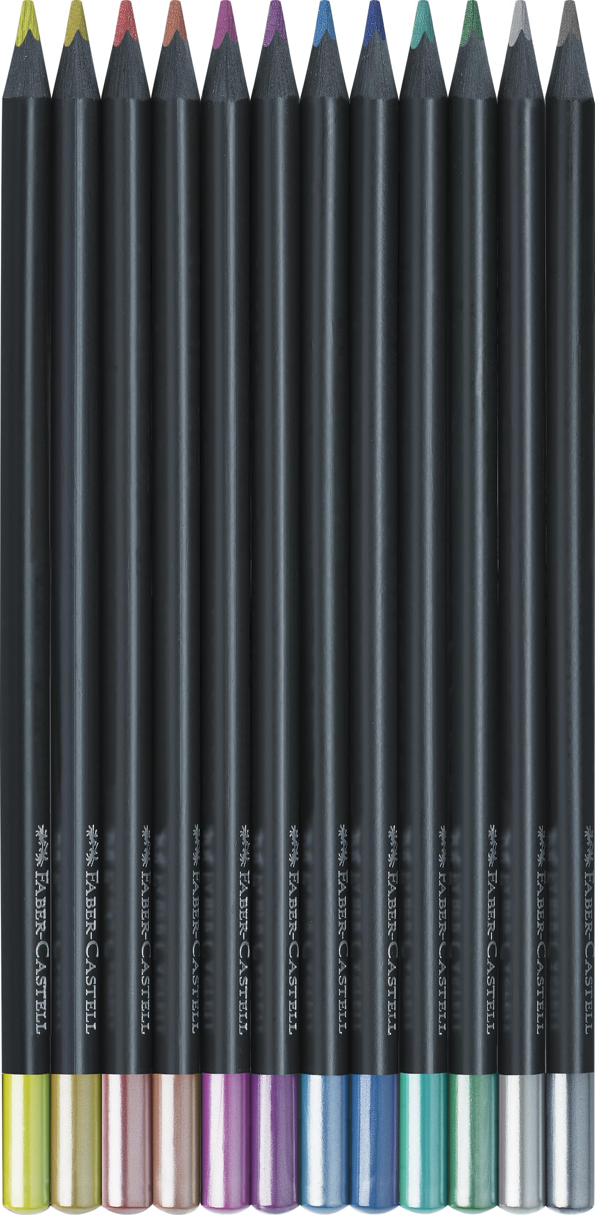 Amazon | Faber-Castell ブラックエディション メタリック色鉛筆:12本