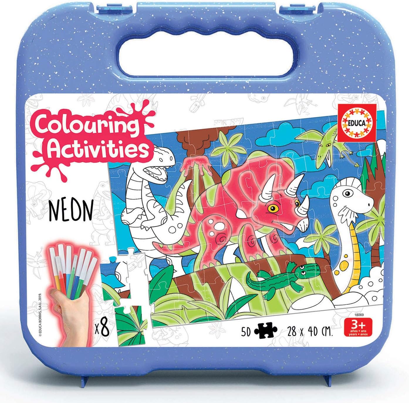 Educa Erases-Domino, Colouring Activities, Assorted Color (18071)