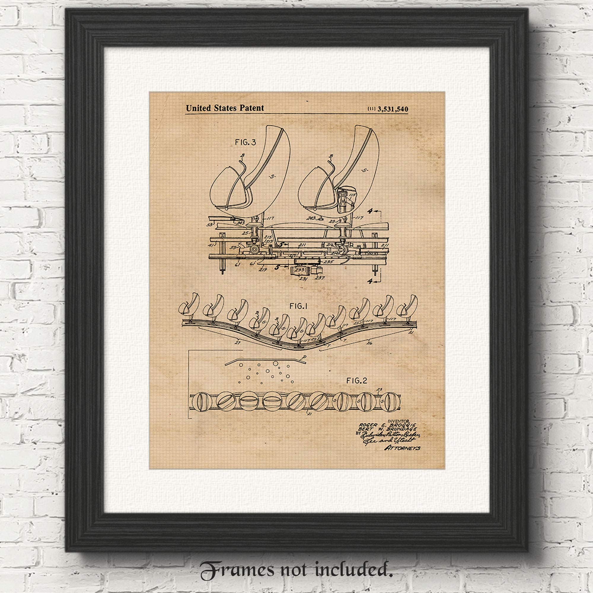 Classic Haunted Mansion Doombuggy Omnimover Patent Prints, 1 (11x14) Unframed Photos, Wall Art Decor Giftfor Home Walter Disney Office Work Garage School Student Teacher Coach Amusement Park Fans