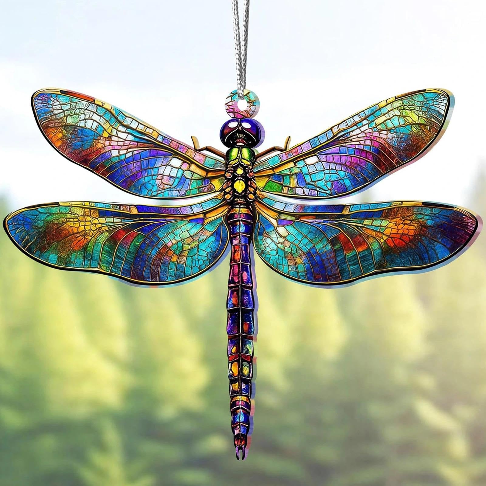 Atrapasoles de Libélula, Suncatcher Acrílico Captador, Decoración de Ventana, Decoración de Jardín, Decoraciones Navideñas, Regalos de Cumpleaños para Mujeres