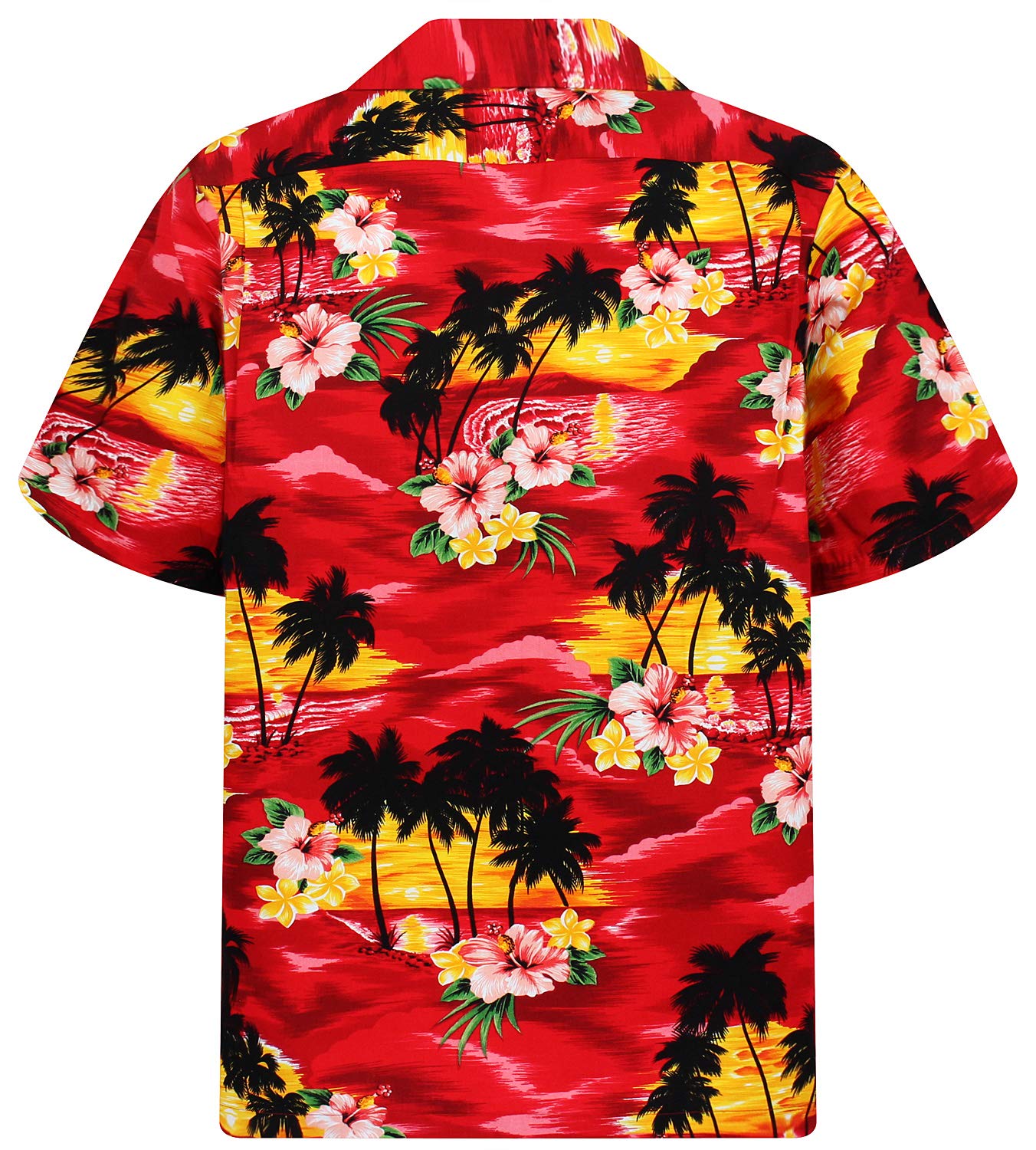 P.L.A. Original Camicia Hawaiana, Pink Flower, rosso 4XL